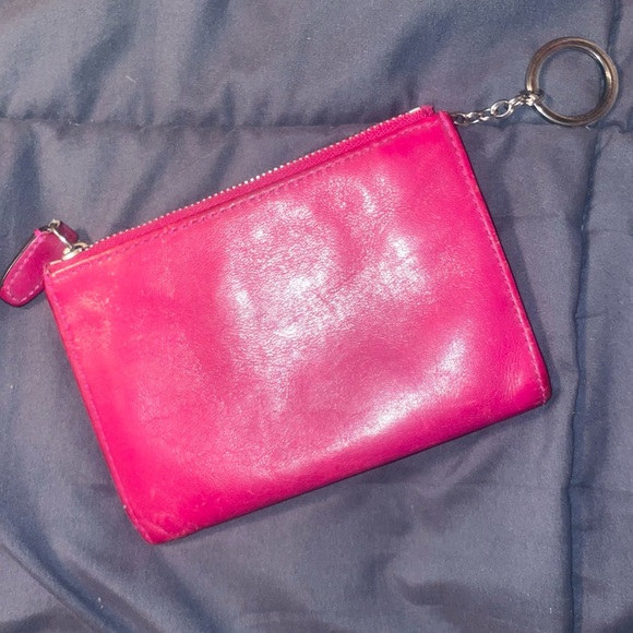 Coach Pink Leather Coin Pouch GUC - Picture 7 of 7